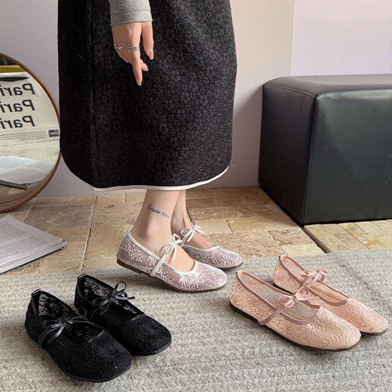 Embroidery Shoes - Women's Gentle Ballet Flat Shoes 2026