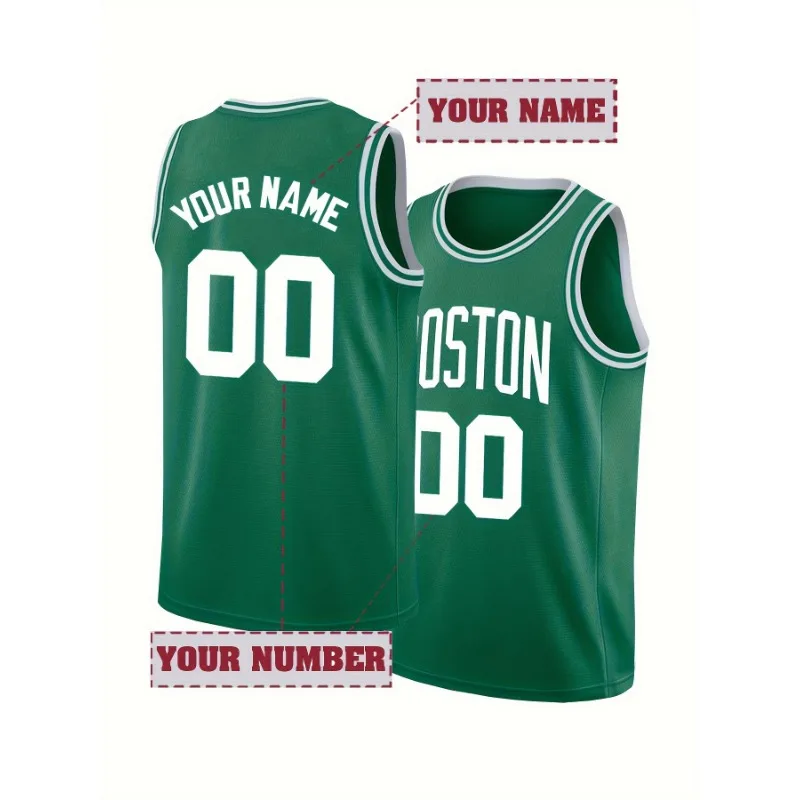 Embroidery Men Shirt - Custom Name & Number Men's Embroidered