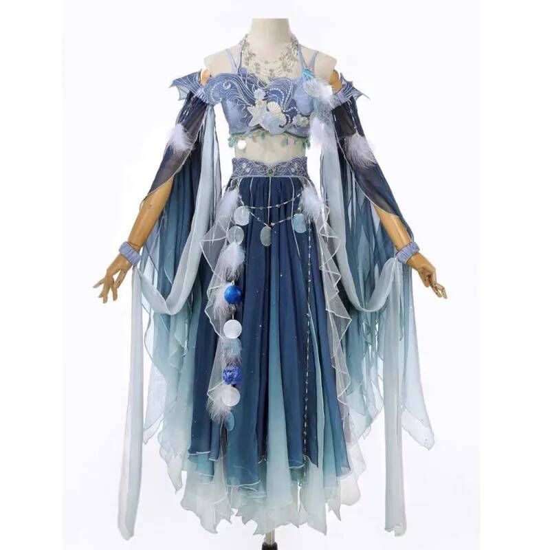 Embroidery Style - Exotic Blue Dress Heavy Embroidery Han