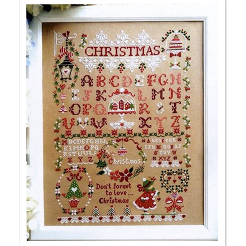 Embroidery Xmas Designs - Christmas girl cross stitch kit x-mas
