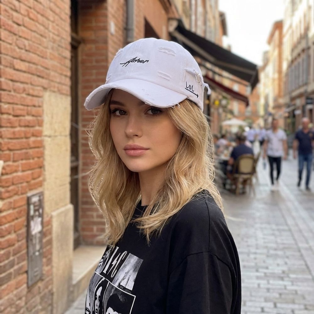 Embroidery Ring Sizes - Casual Unisex Baseball Cap Broken Hole