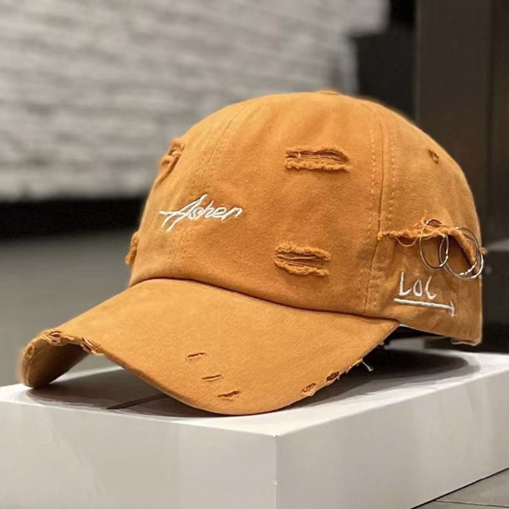 Embroidery Ring Sizes - Casual Unisex Baseball Cap Broken Hole
