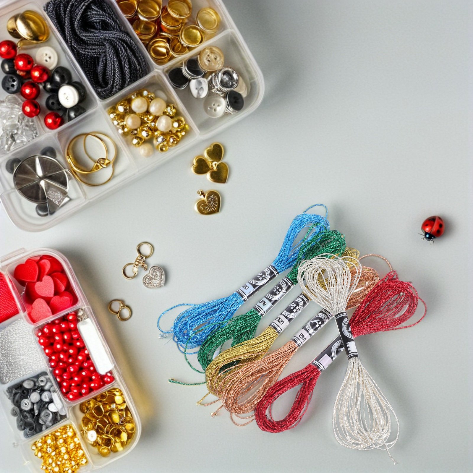 Embroidery Stitches - 6Pcs Sparkling Metallic Embroidery Thread Vibrant
