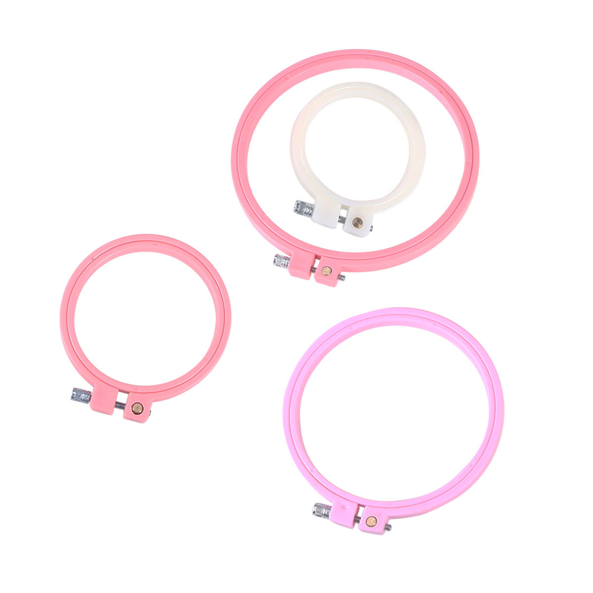 Embroidery Ring Sizes - 4Pcs Cross Stitch Hoops Adjustable Plastic