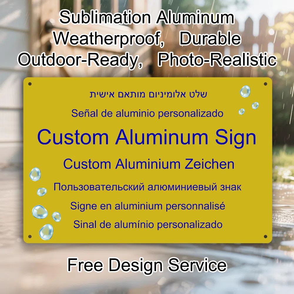 Embroidery Water - Custom Aluminum Sign Personalized Photo Printing