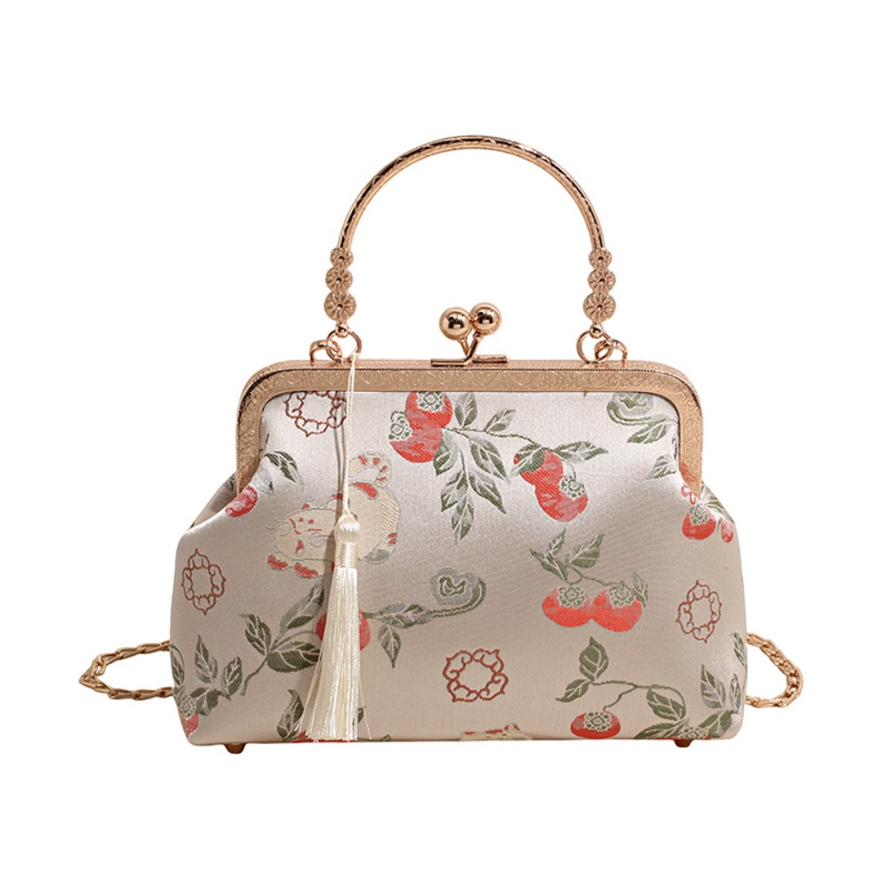 Embroidery Kiss - Metal Chain New Chinese Style Handbag