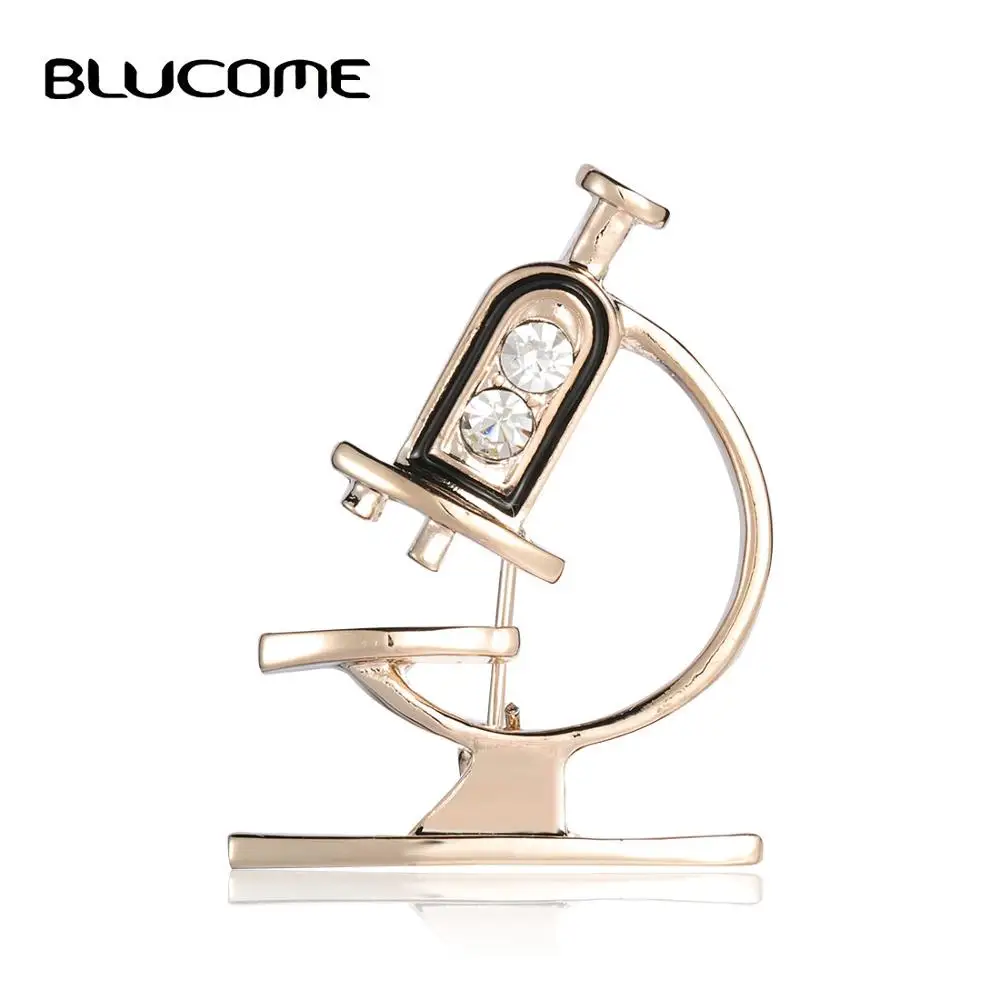 Embroidery Eyebrow - Blucome Enamel Scientist Tool Brooch Women