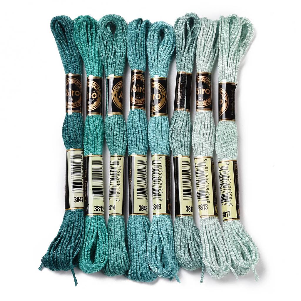 Embroidery Stitches - 1Set 8 Skeins 0.5mm 6-Ply Polyester