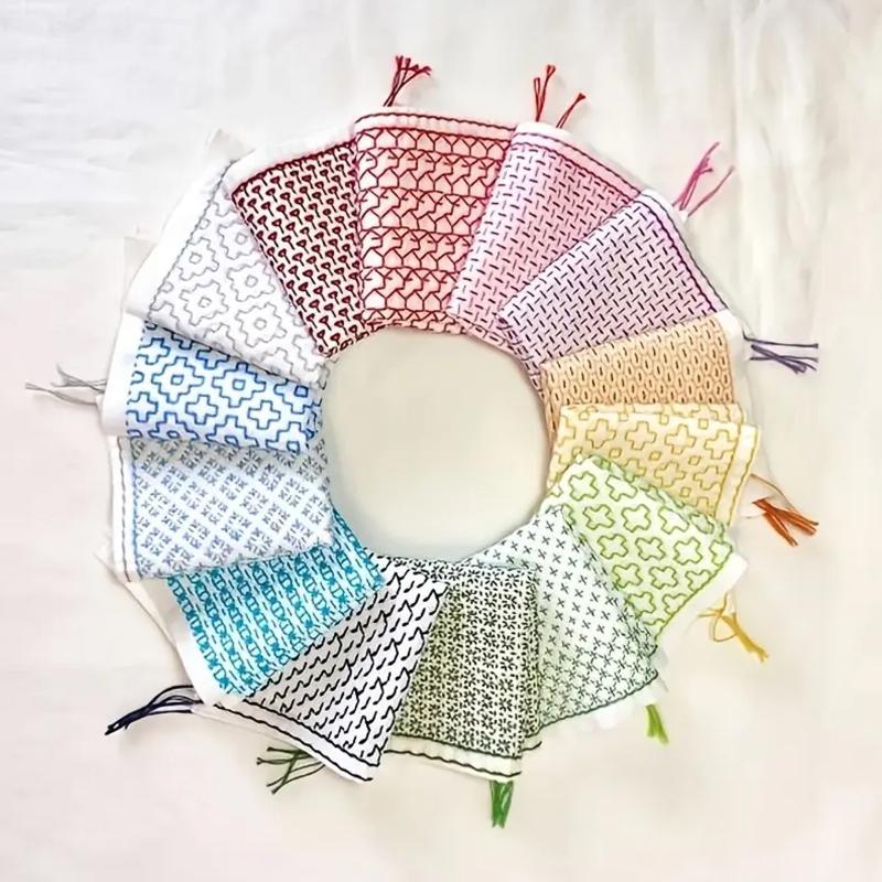 Embroidery Water - 9/32Pcs Thread And Needles Denim Fabric