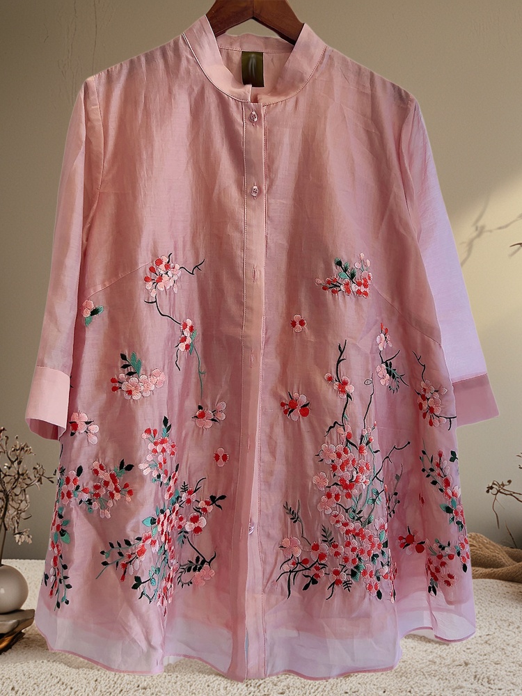 High Quality Chinese Style Sta - Embroidery Men Shirt 评论和价格