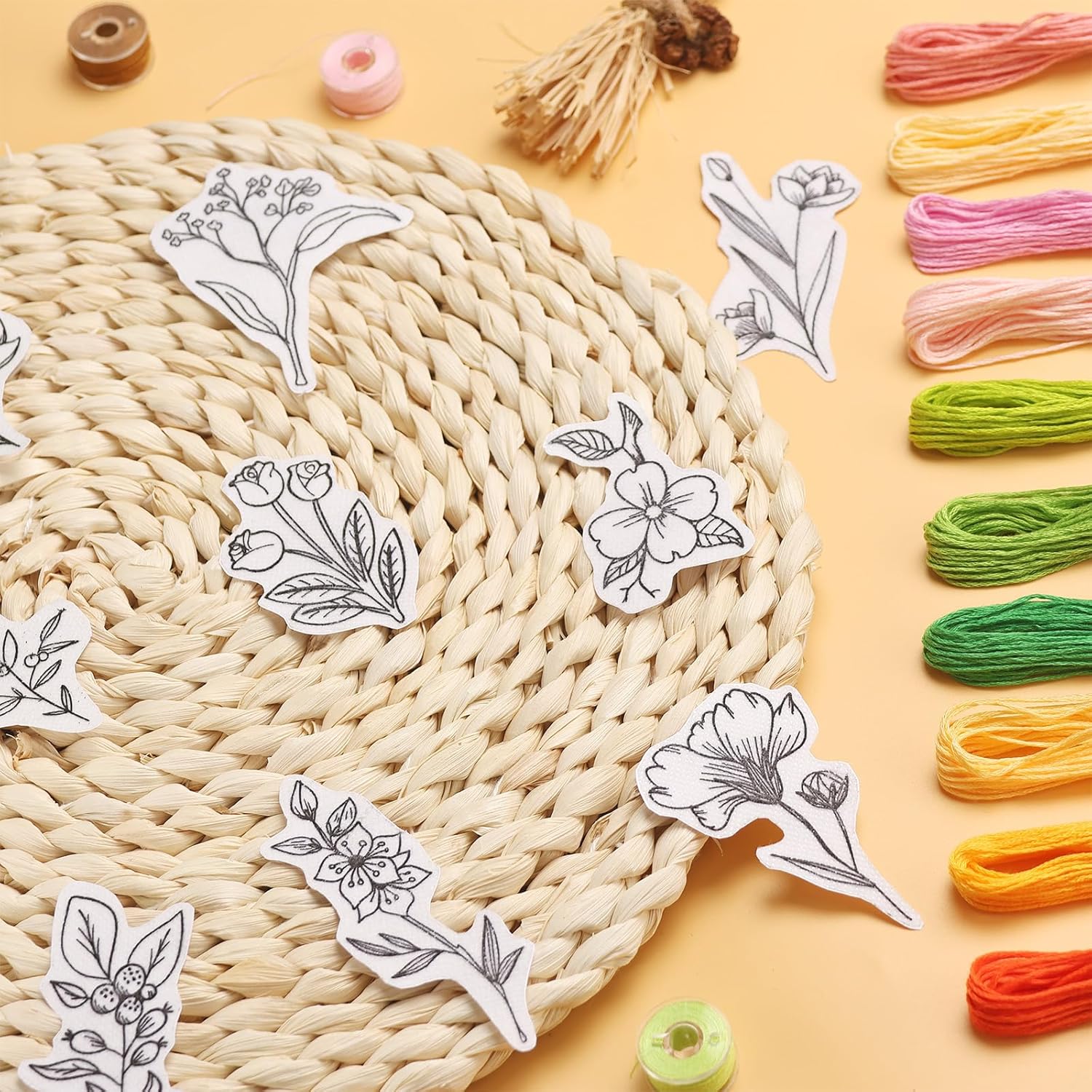 50Pcs Water Soluble Embroidery - Embroidery Web 评论和价格