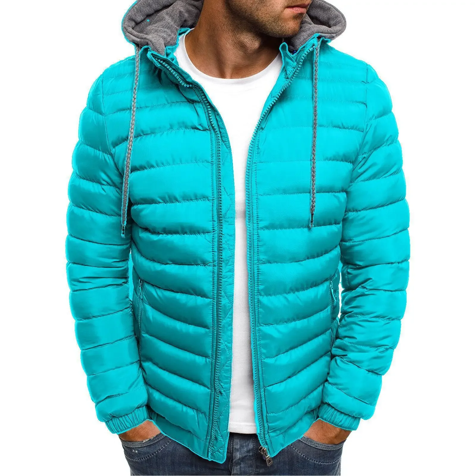 2026  Men Cotton Pad Parka Coa - Embroidery Zip Up Hoodie 评论和价格