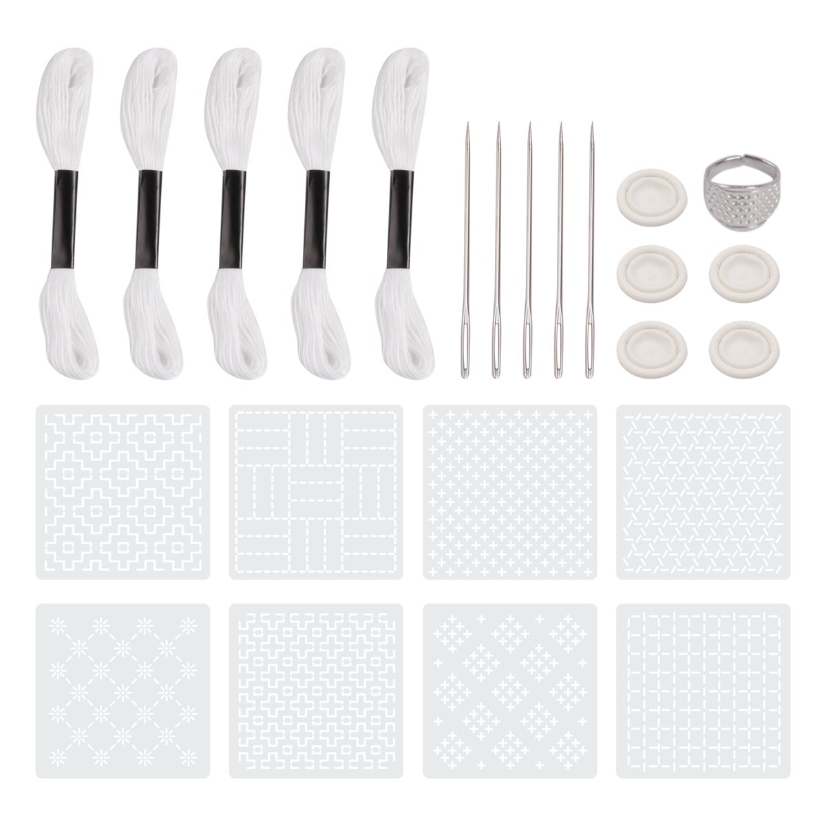 ~PERFECT}24Pcs Plastic -Stenci - Embroidery For Beginners 评论和价格