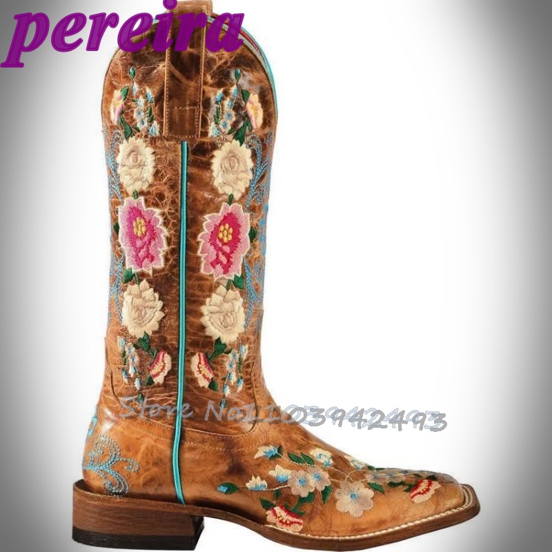 Embroidered Flower Boots Rose  - Embroidery Garden 评论和价格