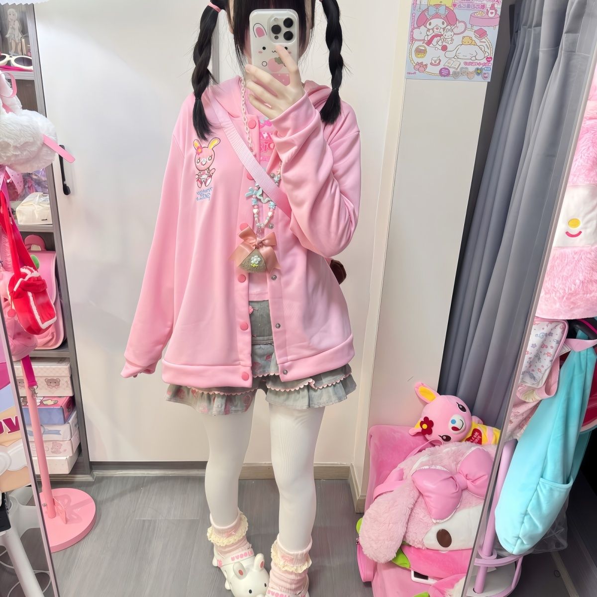 Japanese Cartoon Mp Embroidery - Embroidery Zip Up Hoodie 评论和价格
