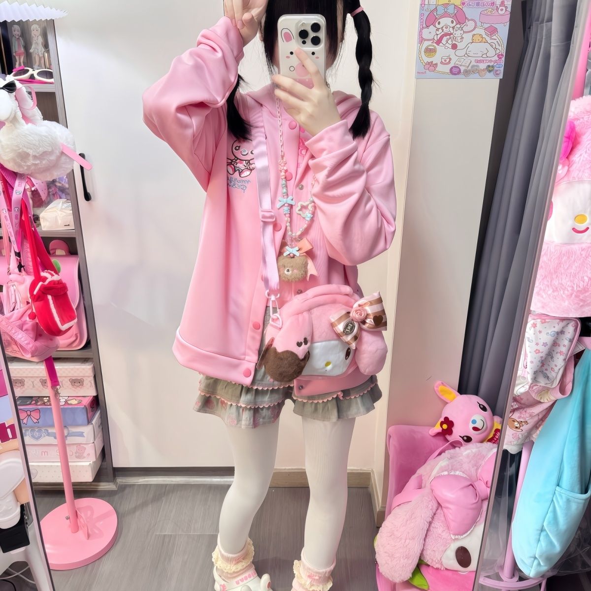 Japanese Cartoon Mp Embroidery - Embroidery Zip Up Hoodie 评论和价格