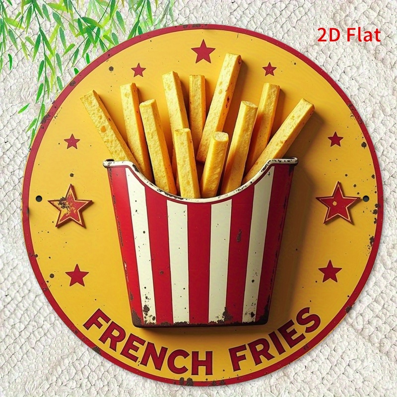 2D Flat, 1pc Retro French Frie - Embroidery Garden 评论和价格