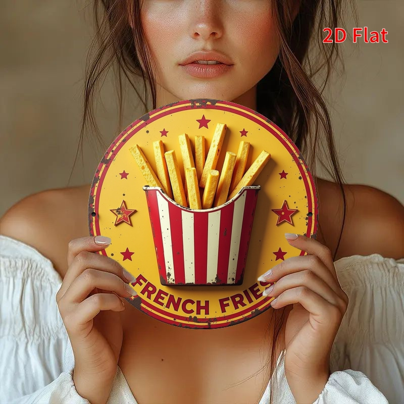 2D Flat, 1pc Retro French Frie - Embroidery Garden 评论和价格