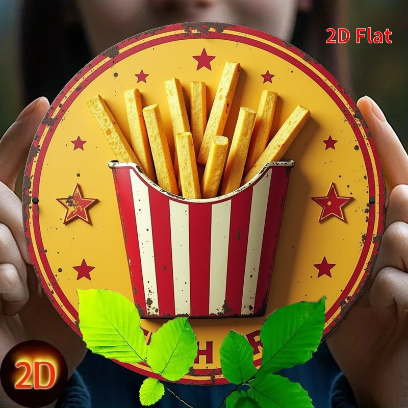 2D Flat, 1pc Retro French Frie - Embroidery Garden 评论和价格