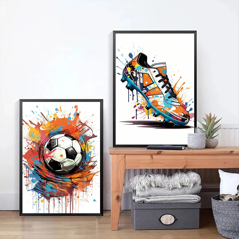 Fashion Graffiti Football Shoe - Embroidery Translate 评论和价格