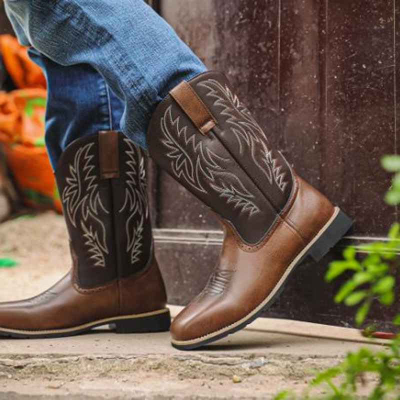 New Men High Boots Embroidery  - Embroidery Stitches 评论和价格