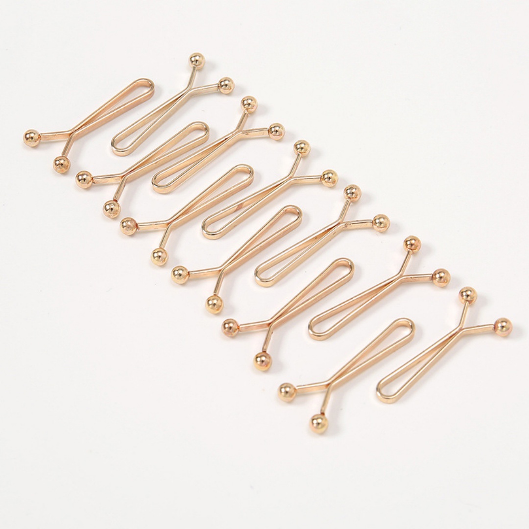 Wholesale 12pcs/Bag Scarf Clip - Embroidery Eyebrow 评论和价格