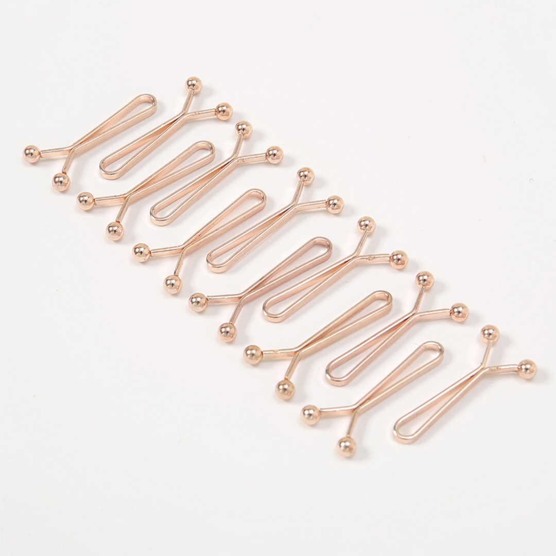 Wholesale 12pcs/Bag Scarf Clip - Embroidery Eyebrow 评论和价格