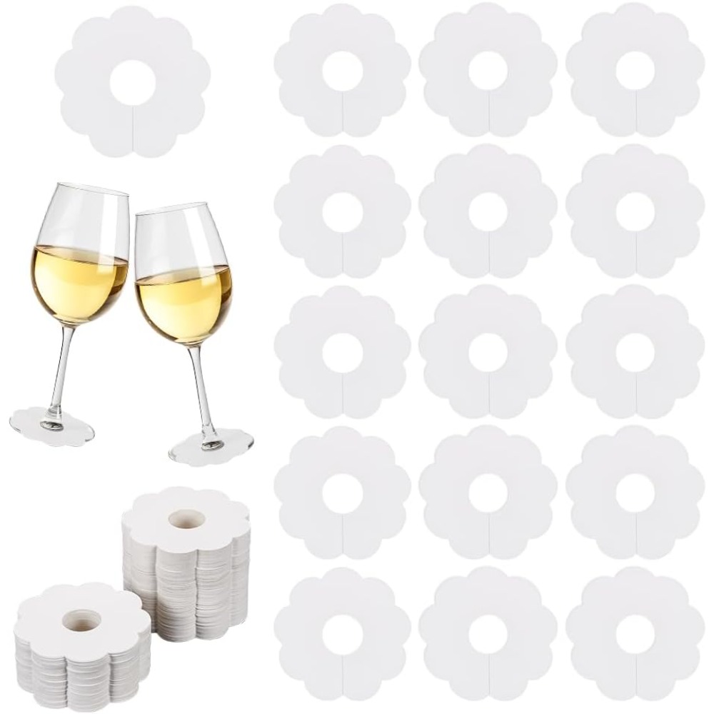 150 Pcs Paper Wine Glass Marke - Embroidery Water 评论和价格