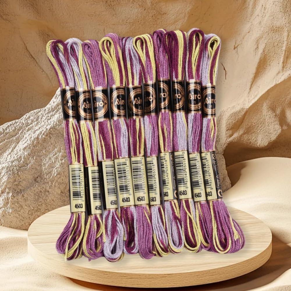 6 Strands Purple Variegated Em - Embroidery Stitches 评论和价格