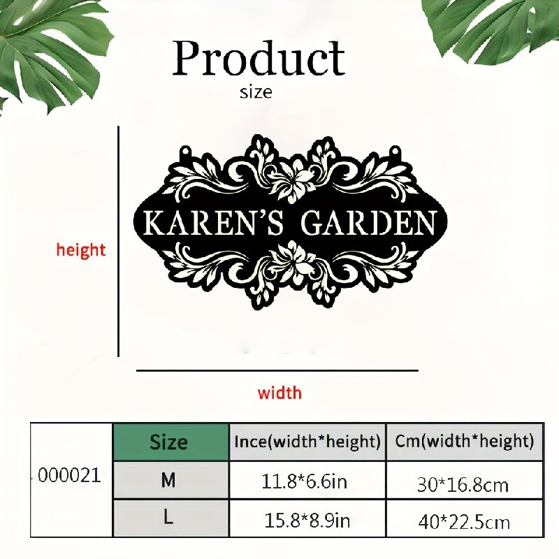 Custom Metal Art Sign with Nam - Embroidery Garden 评论和价格