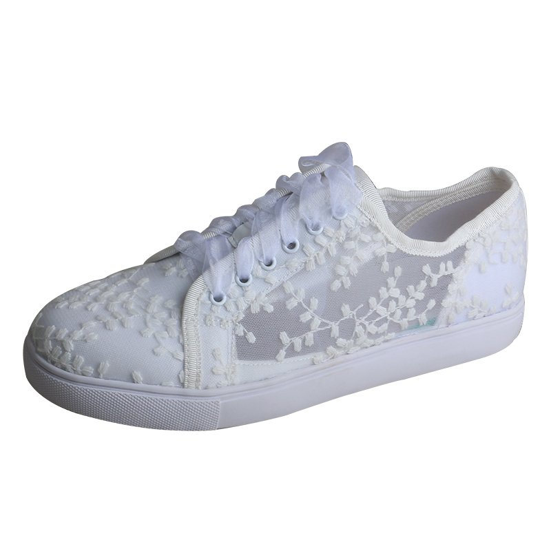 Wedopus White Sneakers for Wom - Embroidery Shoes 评论和价格
