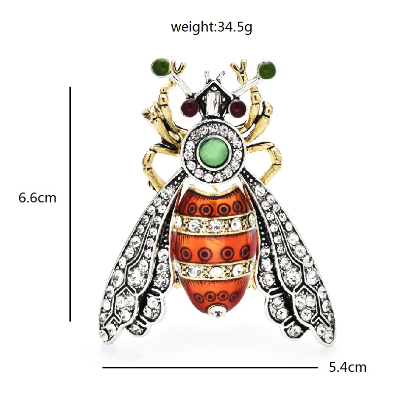 Wuli&baby Vintage Bee Brooches - Embroidery Kiss 评论和价格