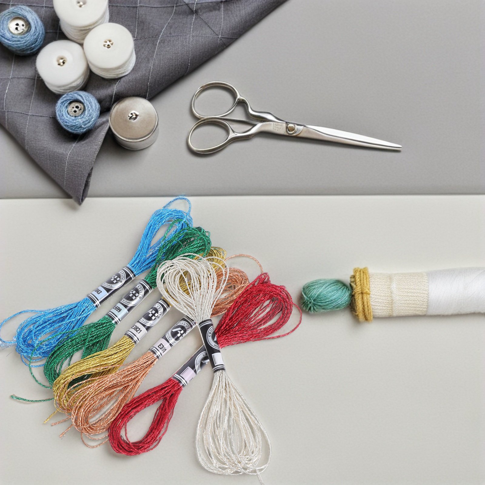 6Pcs Sparkling Metallic Embroi - Embroidery Stitches 评论和价格