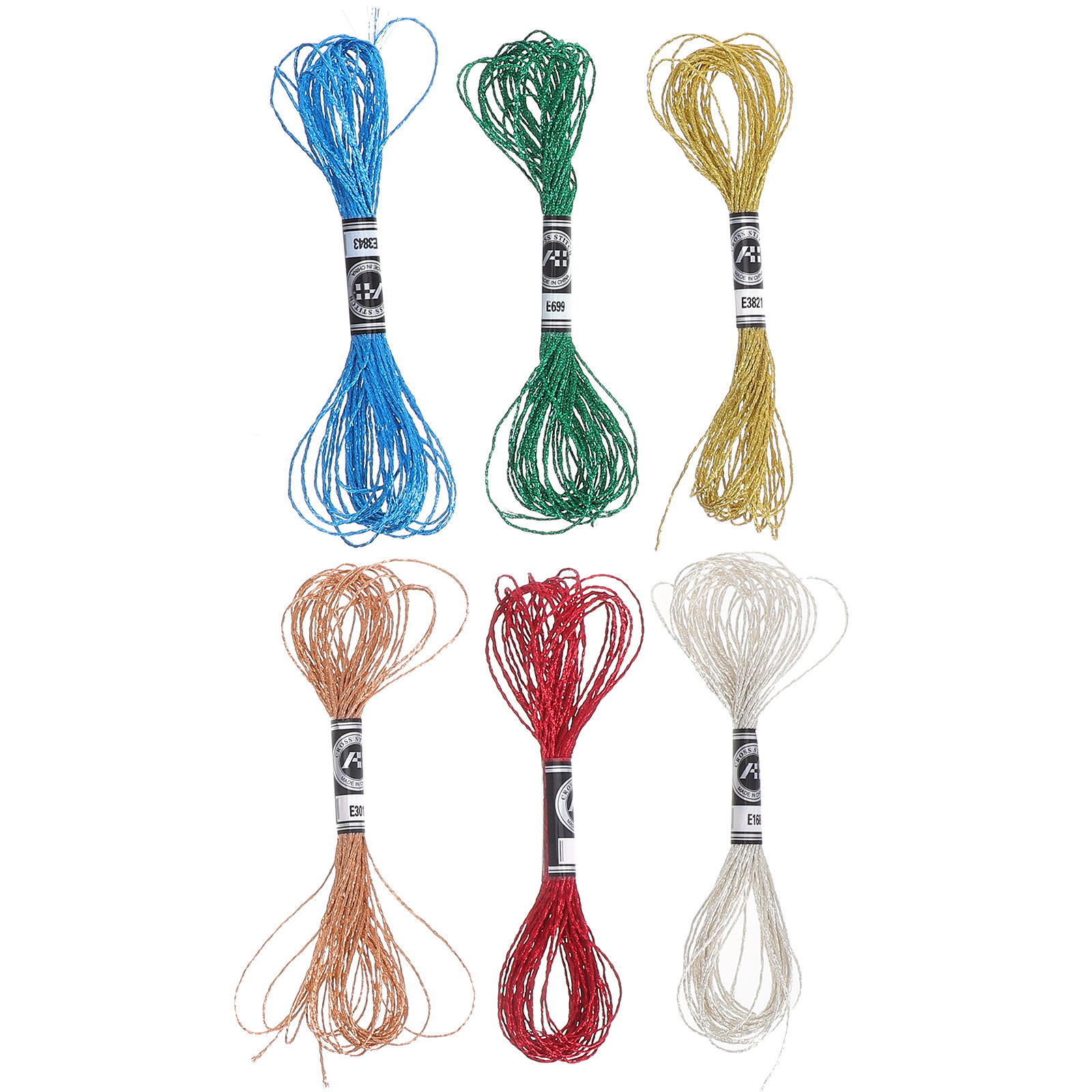 6Pcs Sparkling Metallic Embroi - Embroidery Stitches 评论和价格
