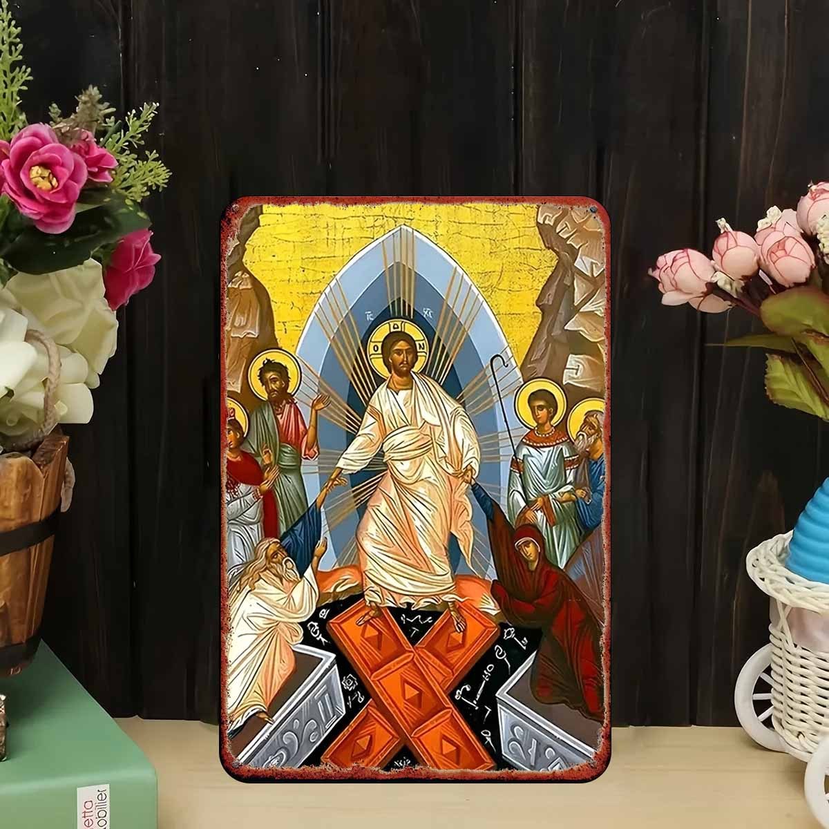 2D Vintage Metal Sign Easter A - Embroidery Garden 评论和价格