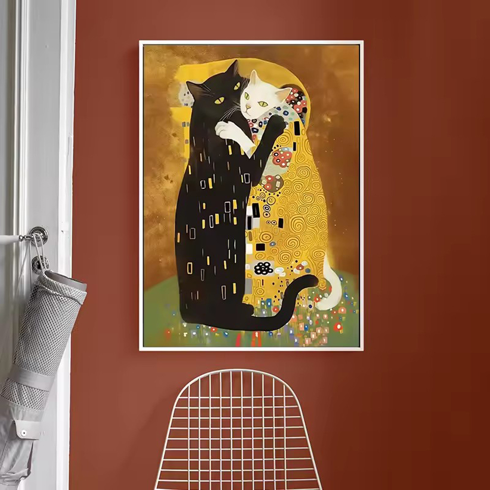 5D Diamond Painting Kit Cat Ki - Embroidery Kiss 评论和价格