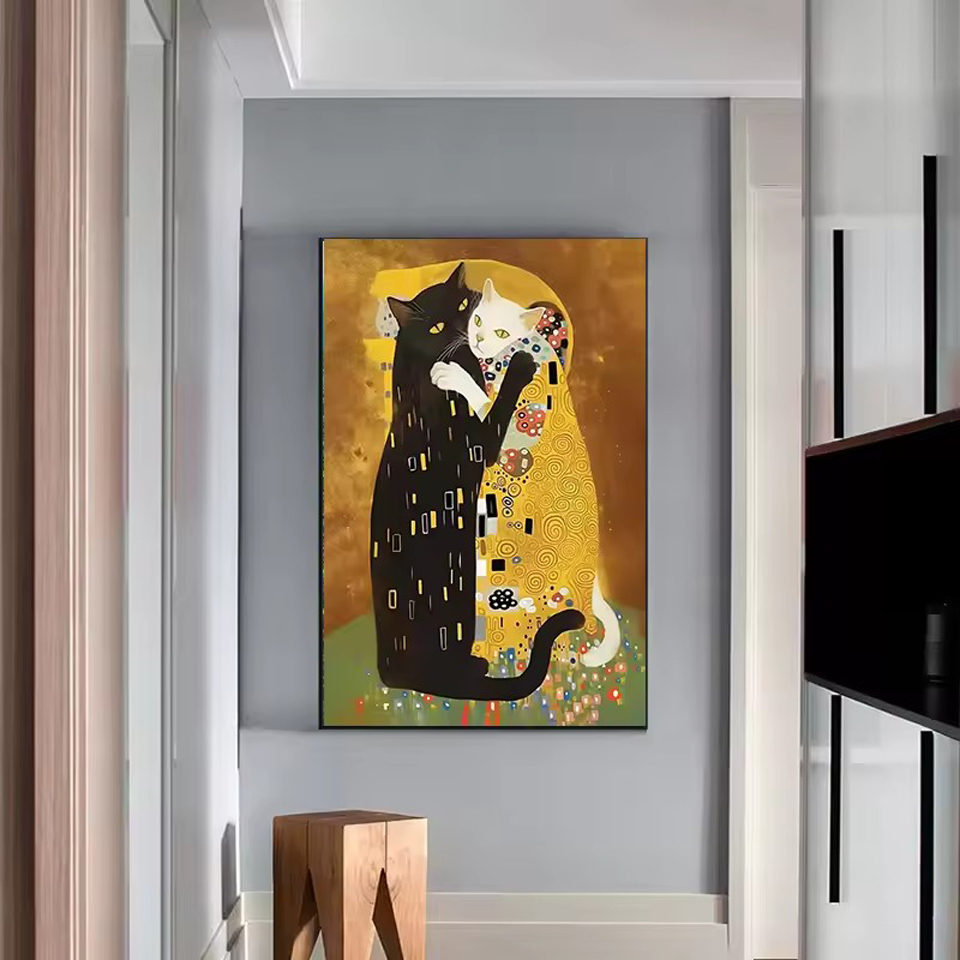 5D Diamond Painting Kit Cat Ki - Embroidery Kiss 评论和价格