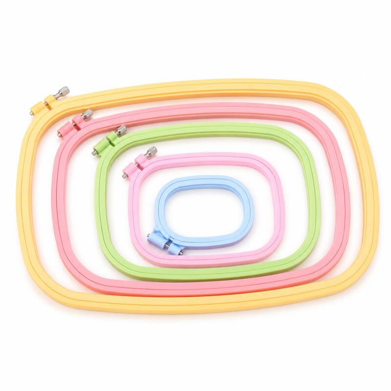1/2pcs Plastic Square Embroide - Embroidery Ring Sizes 评论和价格