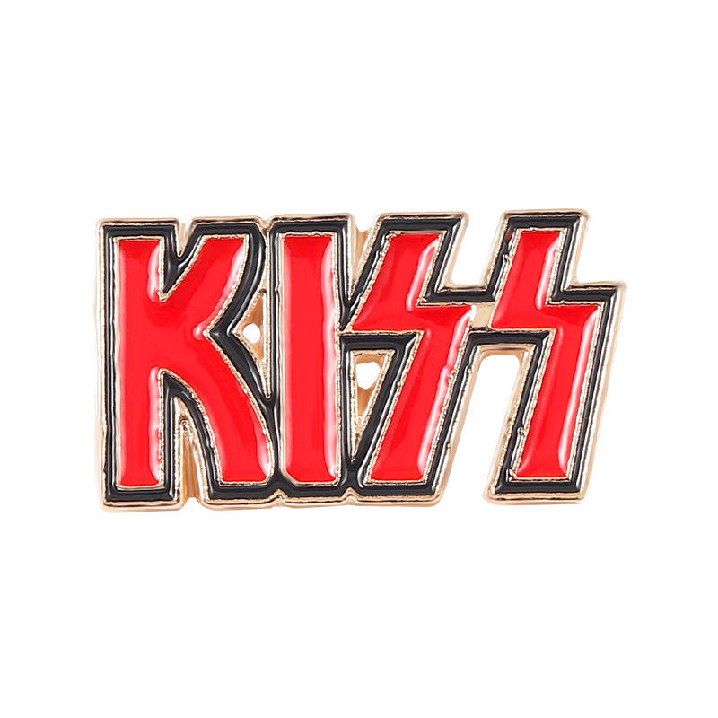 KISS band pin English letters  - Embroidery Kiss 评论和价格
