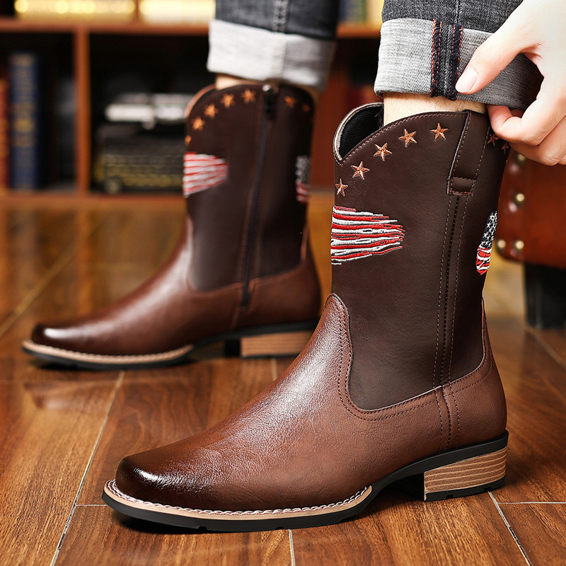 New Brand Men High Boots Embro - Embroidery Stitches 评论和价格