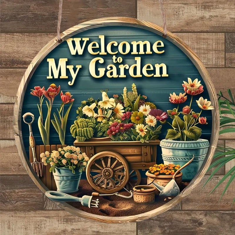 1 Piece 2D Welcome to My Garde - Embroidery Garden 评论和价格