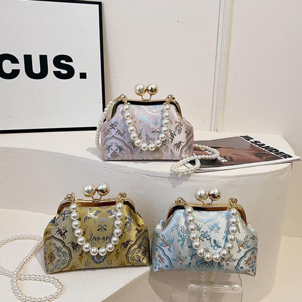 Pearl Chinese Style Handbag Ki - Embroidery Kiss 评论和价格