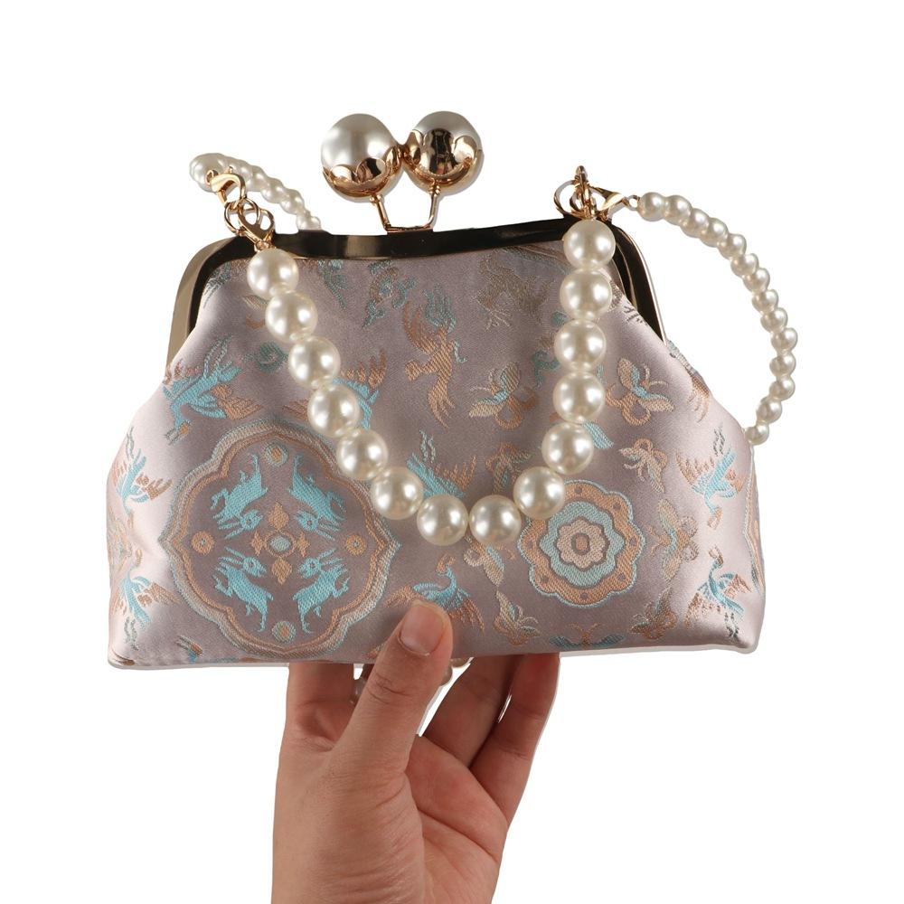 Pearl Chinese Style Handbag Ki - Embroidery Kiss 评论和价格