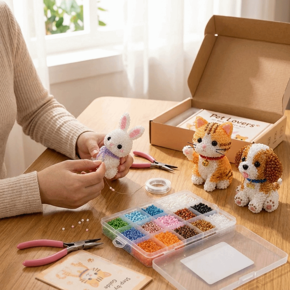 Handmade DIY Animal Bead Embro - Embroidery For Beginners 评论和价格