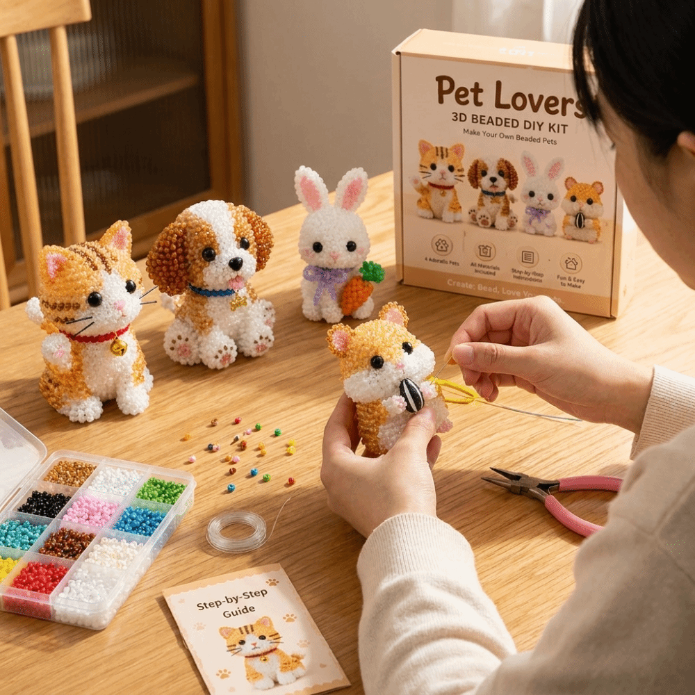 Handmade DIY Animal Bead Embro - Embroidery For Beginners 评论和价格