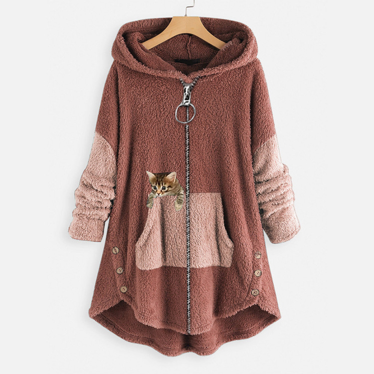 Hoodie Coat Jacket Women Hoode - Embroidery Zip Up Hoodie 评论和价格