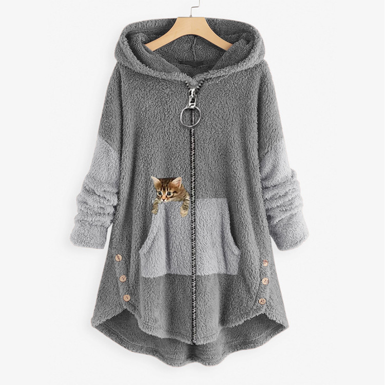 Hoodie Coat Jacket Women Hoode - Embroidery Zip Up Hoodie 评论和价格