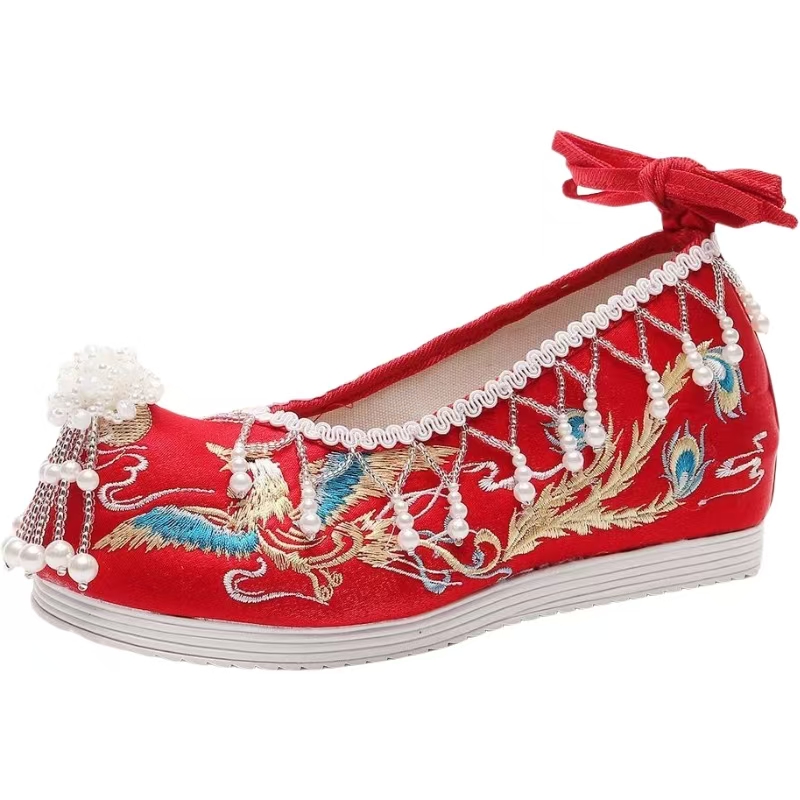 Women New Red Embroidered Wedd - Embroidery Style 评论和价格