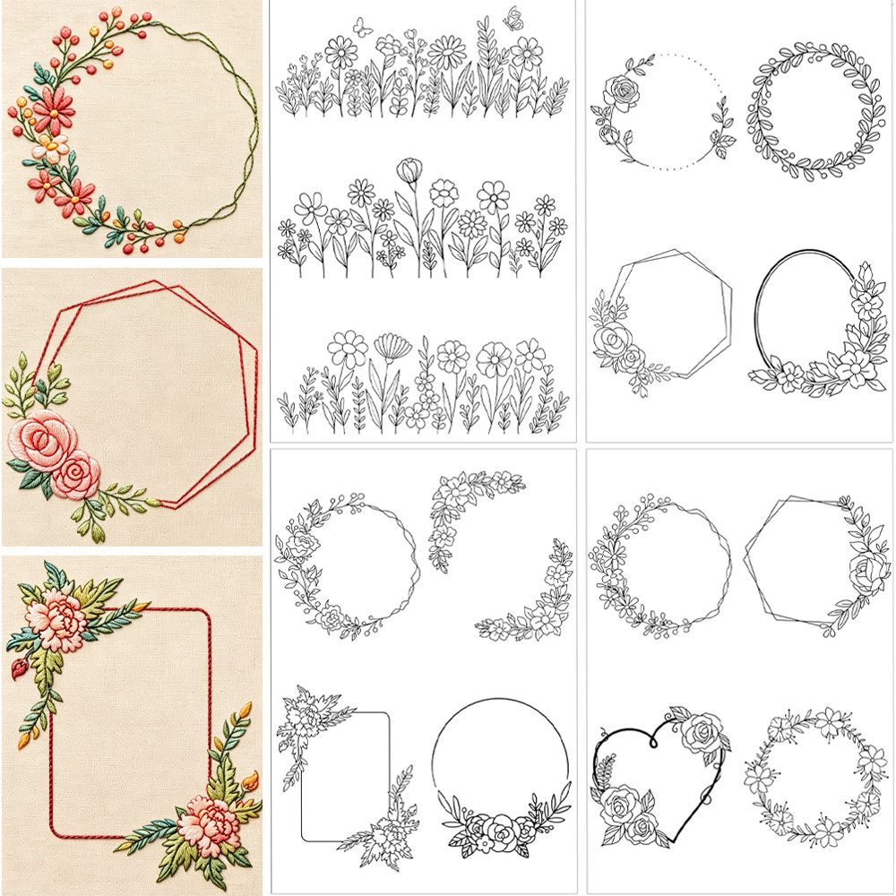 Floral Round Heart Square Flow - Water Soluble Stabilizer 评论和价格