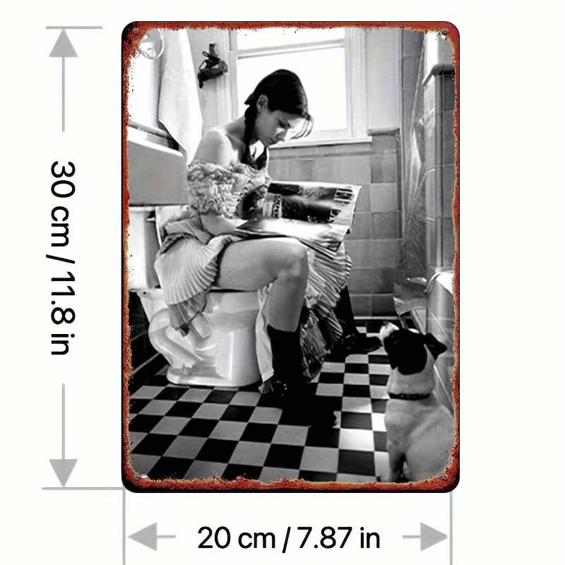 Funny Bathroom Metal Sign – Wo - Embroidery Water 评论和价格